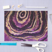Waterverf Geode Paars Roze Gold Abstract Agate Tissuepapier (Craft)