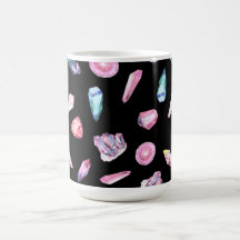 Waterverf Geoden en kristallen Patroon