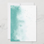 Waterverf Geometric Blush Pink Floral Wedding Kaart (Achterkant)