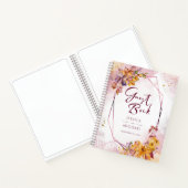 Waterverf Geometric Bouquet Wedding Guest Book Notitieboek (Binnen)