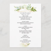 Waterverf Geometric Crystal Greenery Wedding Menu (Voorkant)
