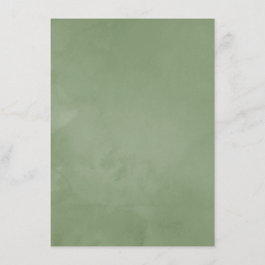 Waterverf Geometric Crystal Greenery Wedding Menu (Achterkant)