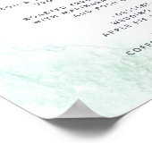 Waterverf Geometric Crystal Greenery Wedding Menu Poster (Hoek)