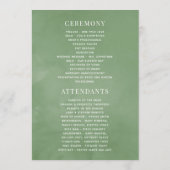 Waterverf Geometric Crystal Greenery Wedding Programmakaart (Achterkant)