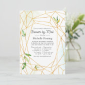 Waterverf Geometric Crystal Shower per mail Kaart (Staand voorkant)