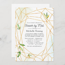 Waterverf Geometric Crystal Shower per mail Kaart