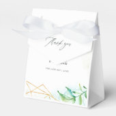 Waterverf Geometric Crystal Wedding Bedankdoosjes (Voorkant Zijde)