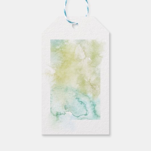 Waterverf Geometric Crystal Wedding Cadeaulabel (Achterkant)