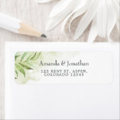 Waterverf Geometric Crystal Wedding Etiket (Insitu)