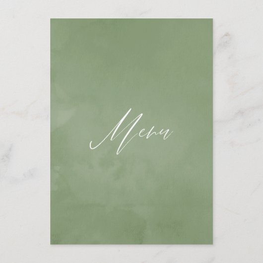 Waterverf Geometric Crystal Wedding Menu (Achterkant)