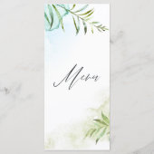 Waterverf Geometric Crystal Wedding Menu (Achterkant)