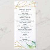 Waterverf Geometric Crystal Wedding Menu (Voorkant)