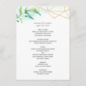 Waterverf Geometric Crystal Wedding Menu (Voorkant)
