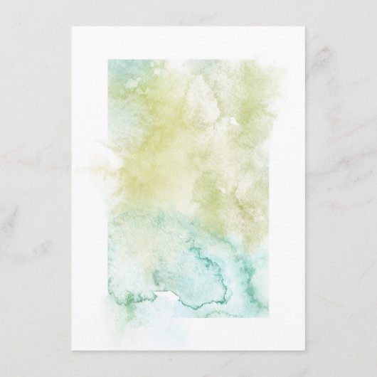 Waterverf Geometric Crystal Wedding Menu (Achterkant)