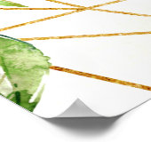 Waterverf Geometric Crystal Wedding Poster (Hoek)