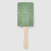 Waterverf Geometric Crystal Wedding Program Handwaaier (Achterkant)