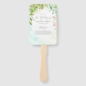 Waterverf Geometric Crystal Wedding Program Handwaaier (Voorkant)