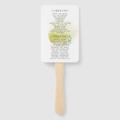 Waterverf Geometric Crystal Wedding Program Handwaaier (Achterkant)