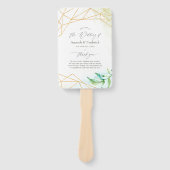 Waterverf Geometric Crystal Wedding Program Handwaaier (Voorkant)