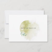 Waterverf Geometric Crystal Wedding RSVP Kaartje (Achterkant)