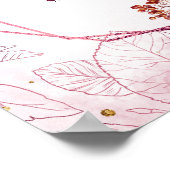 Waterverf Geometric Floral Fall Weddenschap Welkom Poster (Hoek)