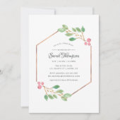 Waterverf Geometric Holly Kerstmis Vrijgezellenfee Kaart (Voorkant)