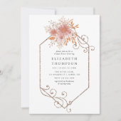 Waterverf Geometric Terracotta Vrijgezellenfeest Kaart (Voorkant)