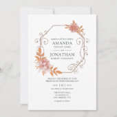 Waterverf Geometric Terracotta Wedding Kaart (Voorkant)