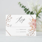 Waterverf Geometric Terracotta Wedding RSVP Kaartje (Staand voorkant)