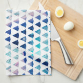 Waterverf geometrie theedoek (Quarter Fold)