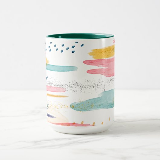 Waterverf Geometrisch abstract Gepersonaliseerd Sc Mok (Midden)