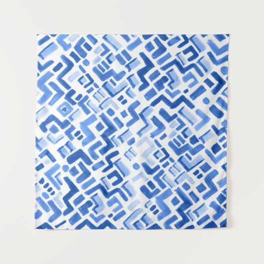 Waterverf geometrisch Abstract naadloos patroon Wandkleed (Voorkant (horizontaal))