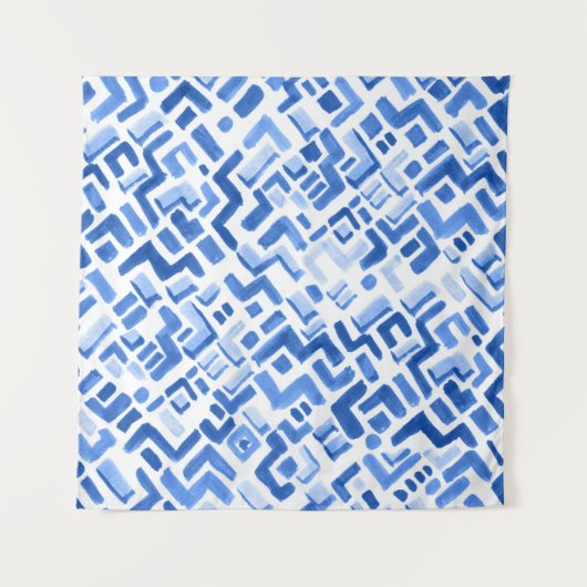 Waterverf geometrisch Abstract naadloos patroon Wandkleed (Voorkant)