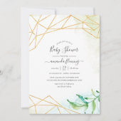 Waterverf Geometrisch Baby shower Kaart (Voorkant)