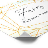 Waterverf Geometrisch Crystal bruiloft gunsten Poster (Hoek)