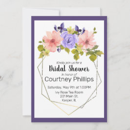 Waterverf Geometrisch Gold-Lijst met ventilator Kaart