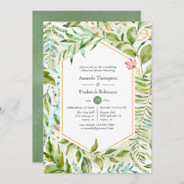 Waterverf Geometrisch Kristallen repetitie Diner Kaart