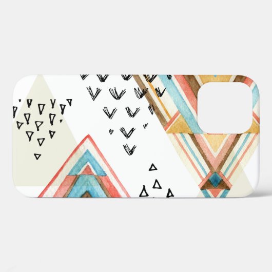 Waterverf Geometrisch Naadloos: Tribal Style. Case-Mate iPhone Case (Achterkant (horizontaal))