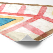 Waterverf Geometrisch Naadloos: Tribal Style. Poster (Hoek)