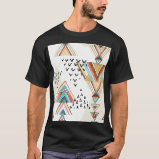Waterverf Geometrisch Naadloos: Tribal Style. T-shirt