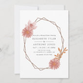 Waterverf Geometrisch Terracotta repetitie diner Kaart (Voorkant)