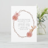 Waterverf Geometrisch Terracotta repetitie diner Kaart (Staand voorkant)