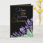 Waterverf geometrische 50ste bruiloft Jubileum Kaart (Gele Bloem)