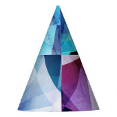 Waterverf Geometrische Abstracte achtergrond Feesthoedjes (Achterkant)