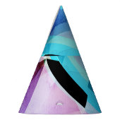 Waterverf Geometrische Abstracte achtergrond Feesthoedjes (Links)