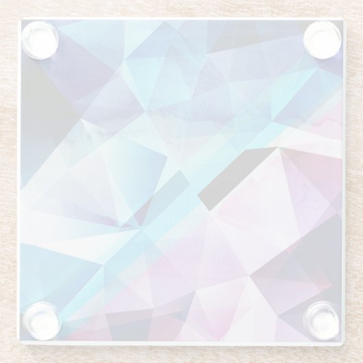 Waterverf Geometrische Abstracte achtergrond Glazen Onderzetter (Achterkant)