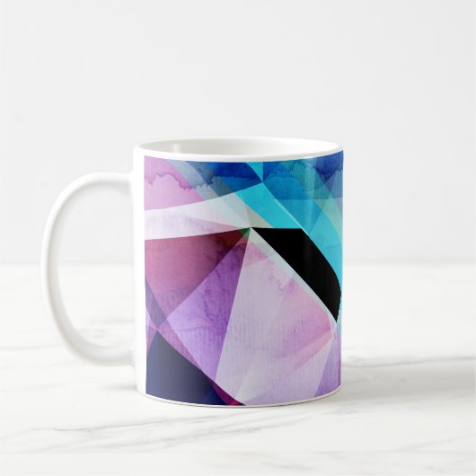 Waterverf Geometrische Abstracte achtergrond Koffiemok (Links)