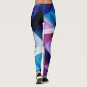 Waterverf Geometrische Abstracte achtergrond Leggings (Achterkant)