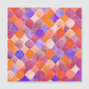 Waterverf geometrische, Arabische visschalen.