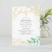 Waterverf Geometrische baptisme Kaart (Staand voorkant)